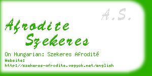 afrodite szekeres business card