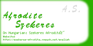 afrodite szekeres business card